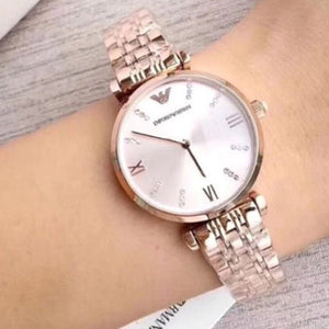 Emporio Armani AR11059 Ladies Watch T - Bar Gianni Rose Gold - WATCH & WATCH