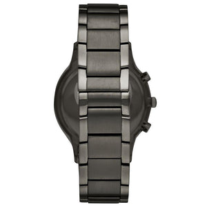 Emporio Armani AR11215 Chronograph Blue Dial Gunmetal Strap Men's Watch - WATCH & WATCH