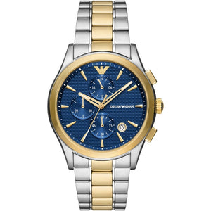 Emporio Armani AR11579 Paolo Two - Tone Chronograph Men’s Watch - WATCH & WATCH