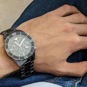 Emporio Armani AR1421 Men's Leo Ceramica Watch - WATCH & WATCH