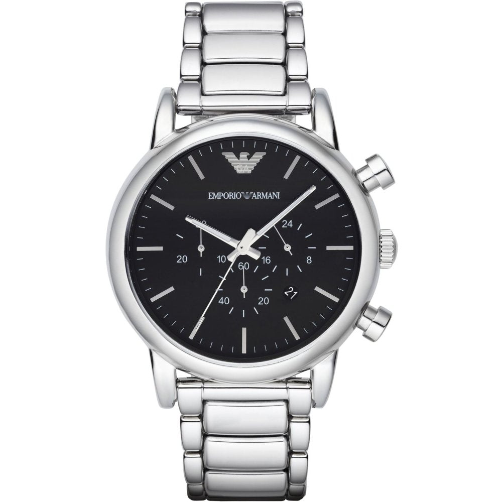 Emporio Armani AR1894 Silver Chronograph Men's Watch - WATCH & WATCH