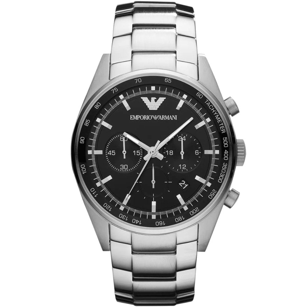 Emporio Armani AR5980 Chronograph Black Dial Men's Watch - WATCH & WATCH