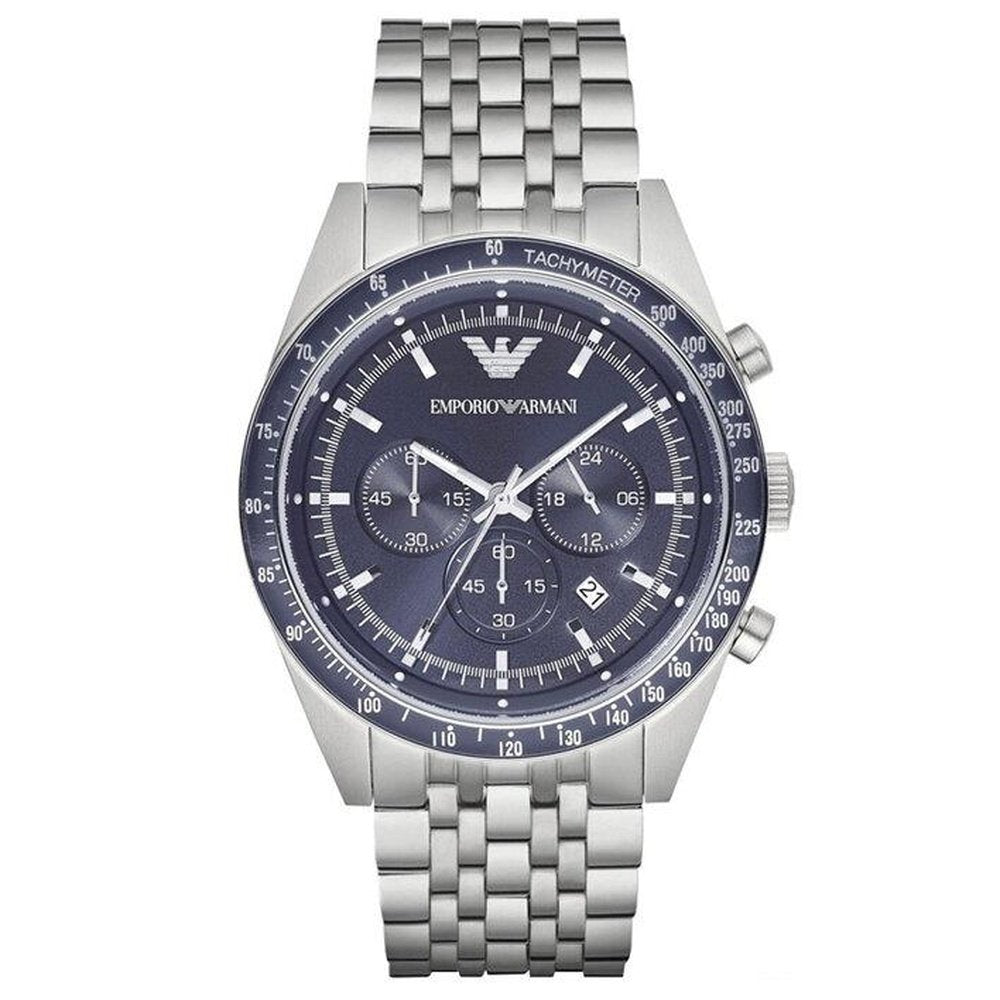 Emporio Armani AR6072 Chronograph Blue Dial Men's Watch - WATCH & WATCH