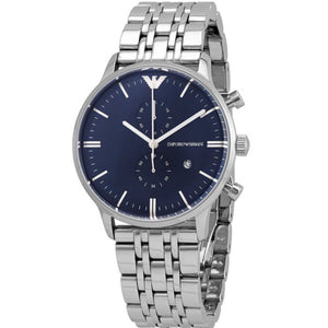 Emporio Armani AR80013 Blue Dial Chronograph Men's Watch - WATCH & WATCH