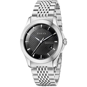 Gucci YA126402 G - Timeless Black Dial Men's Watch - WATCH & WATCH