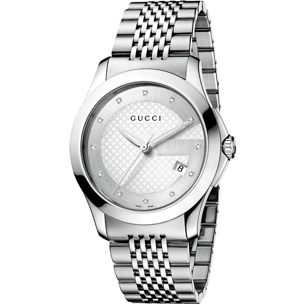 Gucci YA126404 G - Timeless Silver Dial Men's Watch - WATCH & WATCH