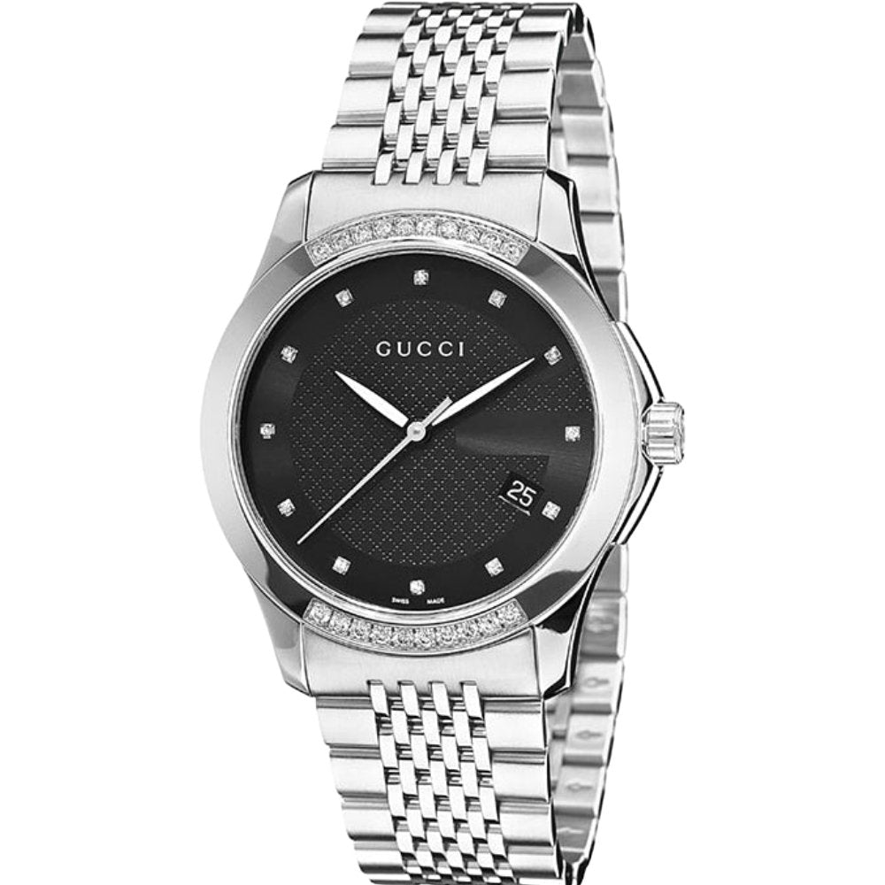 Gucci YA126408 G - Timeless Black Dial Unisex Watch - WATCH & WATCH