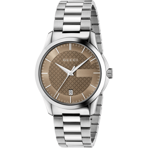 Gucci YA126445 G - Timeless Brown Dial Unisex Watch - WATCH & WATCH