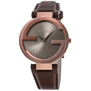 Gucci YA133309 Interlocking G Brown Dial Ladies Watch - WATCH & WATCH