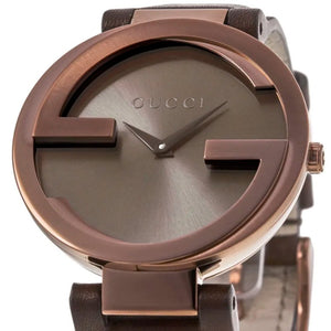 Gucci YA133309 Interlocking G Brown Dial Ladies Watch - WATCH & WATCH