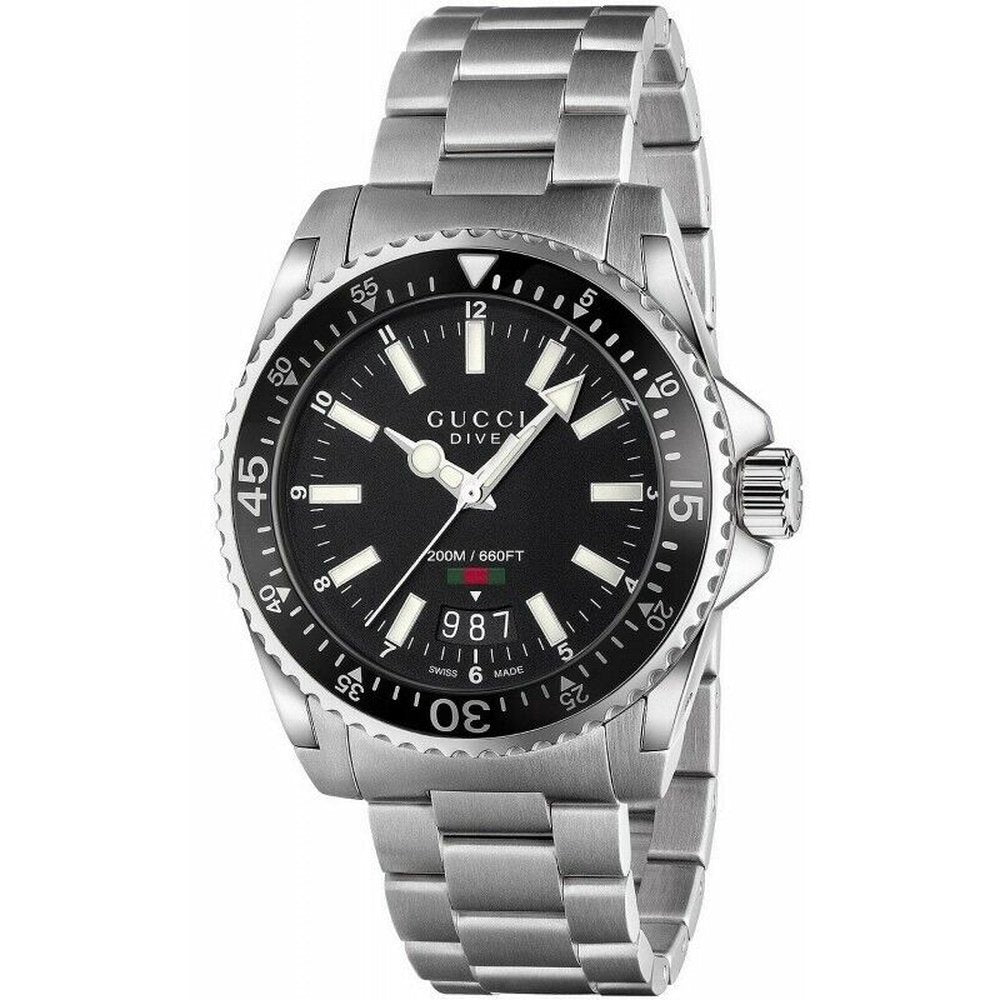 Gucci YA136301 Dive 40mm Stainless Steel Men's Watch - WATCH & WATCH
