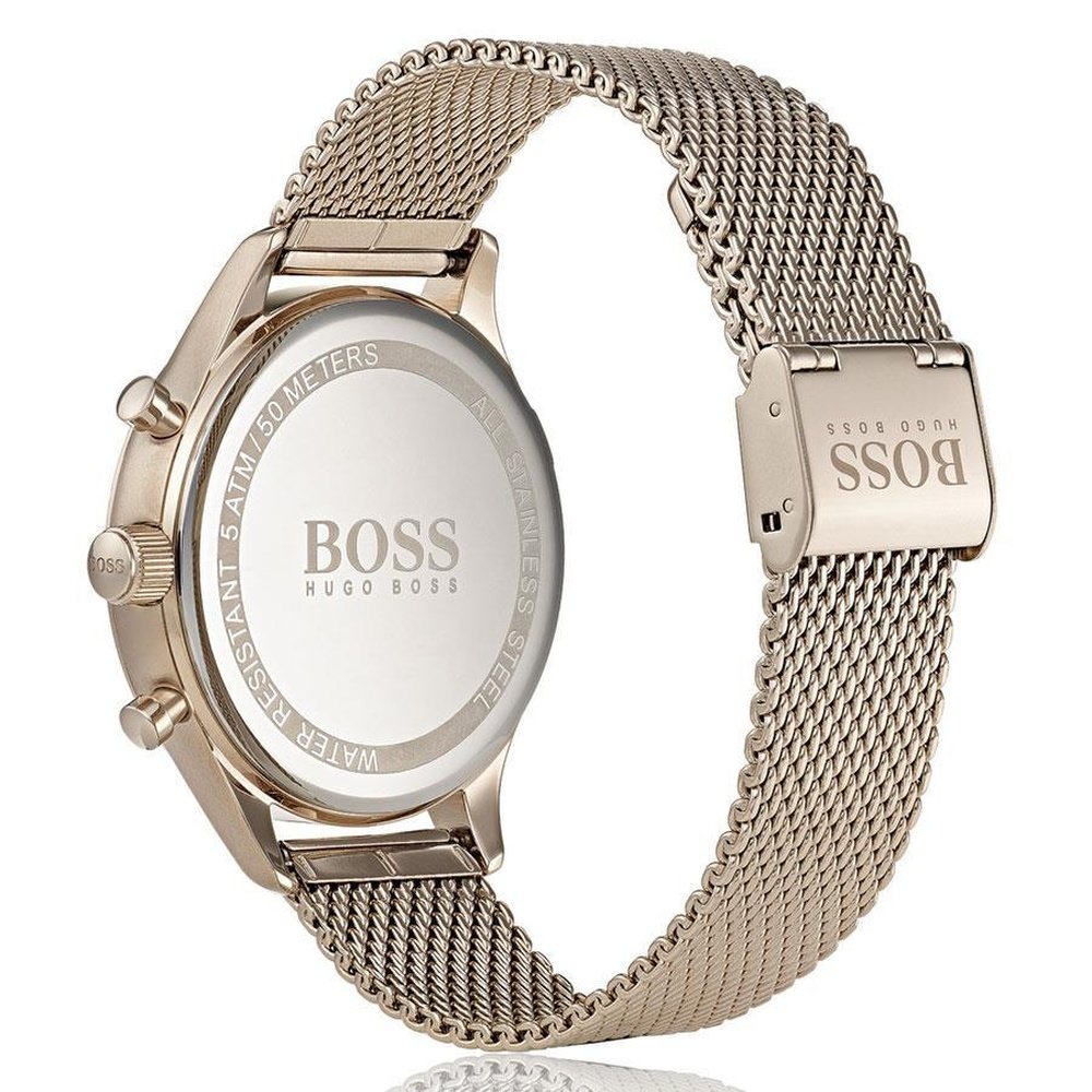 Hugo Boss 1513548 Rose - Tone Steel Chronograph Men's Watch - WATCH & WATCH