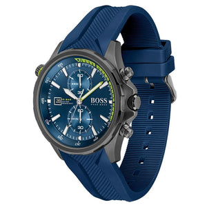 Hugo Boss 1513821 Globetrotter Blue Dial Chrono Men's Watch - WATCH & WATCH