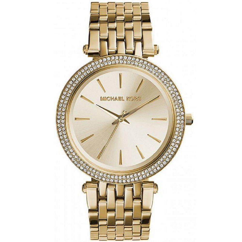 Michael Kors MK3430 Darci Crystal Gold Tone Stainless Steel Women's Watch - WATCH & WATCH