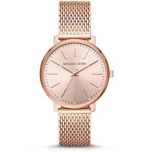 Michael Kors MK4340 Pyper Quartz Crystal Rose Gold Dial Ladies Watch - WATCH & WATCH