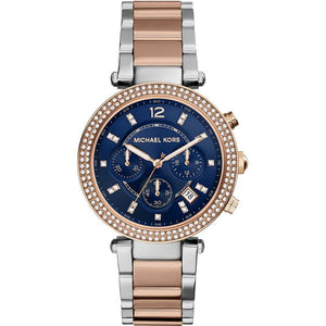 Michael Kors MK6141 Parker Ladies Glitzy Two Tone Watch - WATCH & WATCH