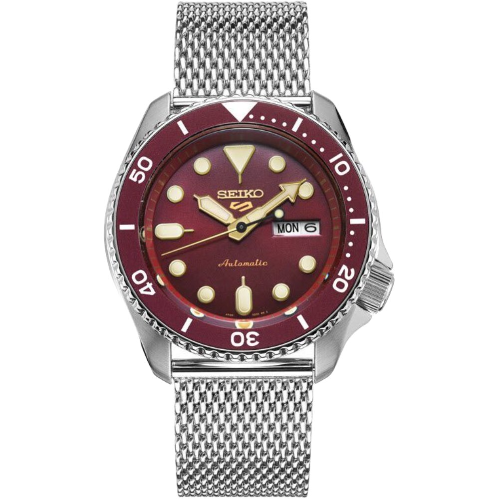Seiko 5 Sports SRPD69K1 Red Dial Automatic Men's Watch - WATCH & WATCH