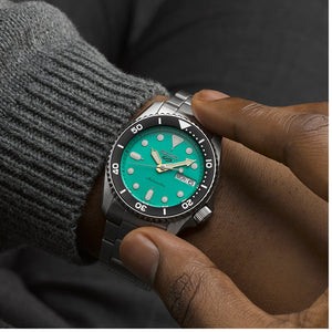 Seiko 5 Sports SRPK33K1 SKX Midi Reissue Teal Dial Automatic Men's Watch - WATCH & WATCH