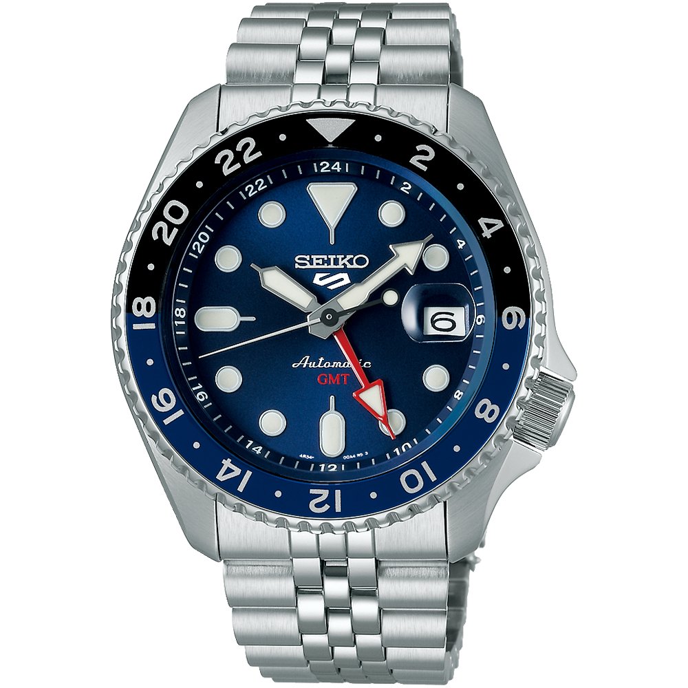 Seiko 5 Sports SSK003K1 Blueberry GMT SKX Automatic Men's Watch - WATCH & WATCH