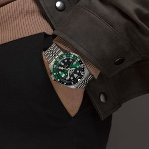 Seiko 5 Sports SSK035K1 SKX GMT Bi - Colour Automatic Men's Watch - WATCH & WATCH