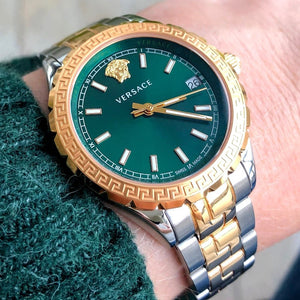 Versace V12050016 Hellenyium Two - Tone Green Ladies Watch - WATCH & WATCH