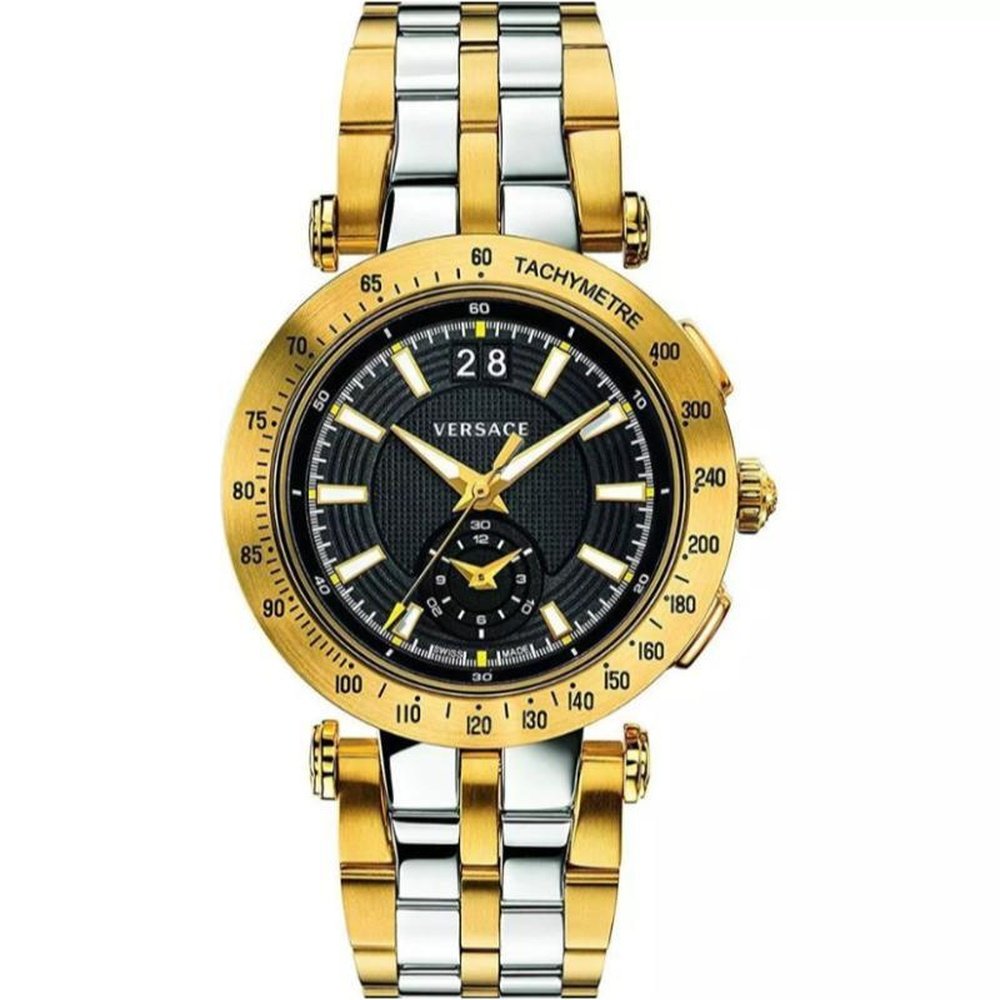 Versace VAH020016 Men's V - RACE Two - Tone Quartz Watch - WATCH & WATCH