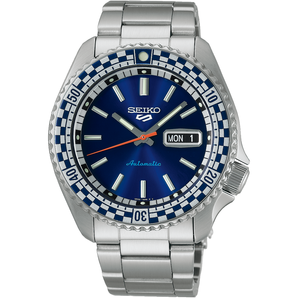 Seiko 5 Sports SRPK65K1 Blue Checker Flag Automatic Men's Watch