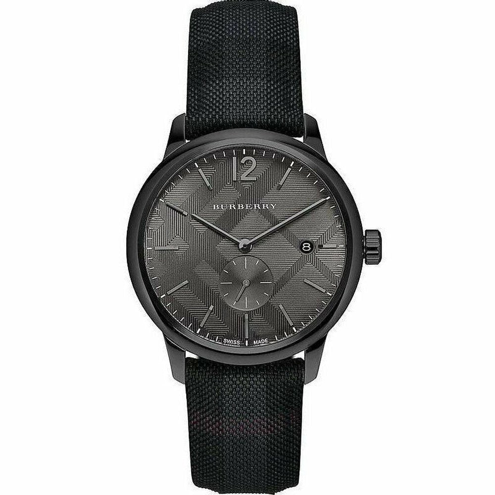 Burberry BU10010 Check Stamped Round Dial 40mm Men's Watch - WATCH & WATCH