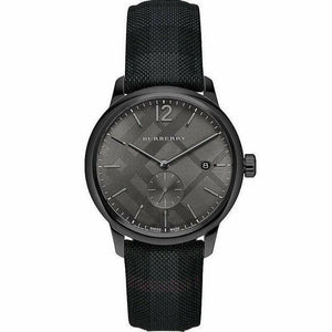 Burberry BU10010 Check Stamped Round Dial 40mm Men's Watch - WATCH & WATCH