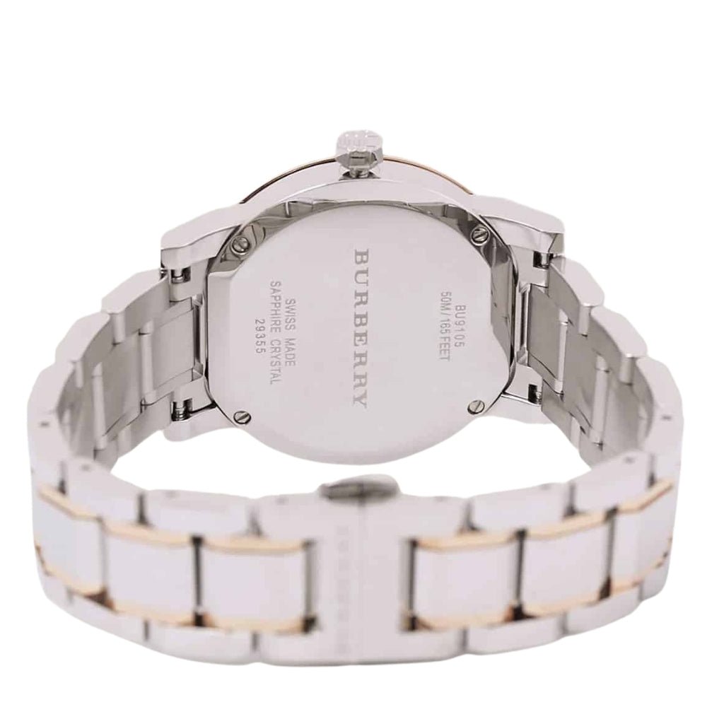 Burberry BU9105 The City Unisex Watch Silver / Rose Gold - WATCH & WATCH