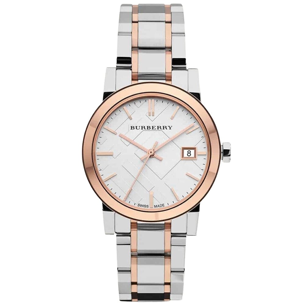 Burberry BU9105 The City Unisex Watch Silver / Rose Gold - WATCH & WATCH