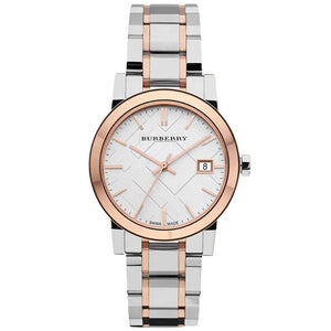 Burberry BU9105 The City Unisex Watch Silver / Rose Gold - WATCH & WATCH