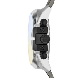 Diesel DZ4523 MEGA CHIEF Chrono Oversize 54mm Leather Black Gray Mens Wristwatch - WATCH & WATCH