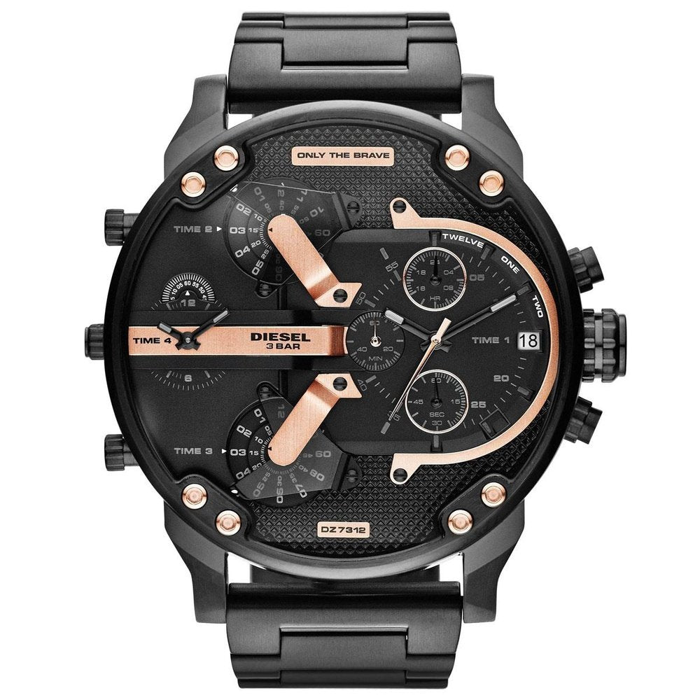 Diesel DZ7312 The Daddies Chronograph Four Time Zone Dial Men's Watch - WATCH & WATCH