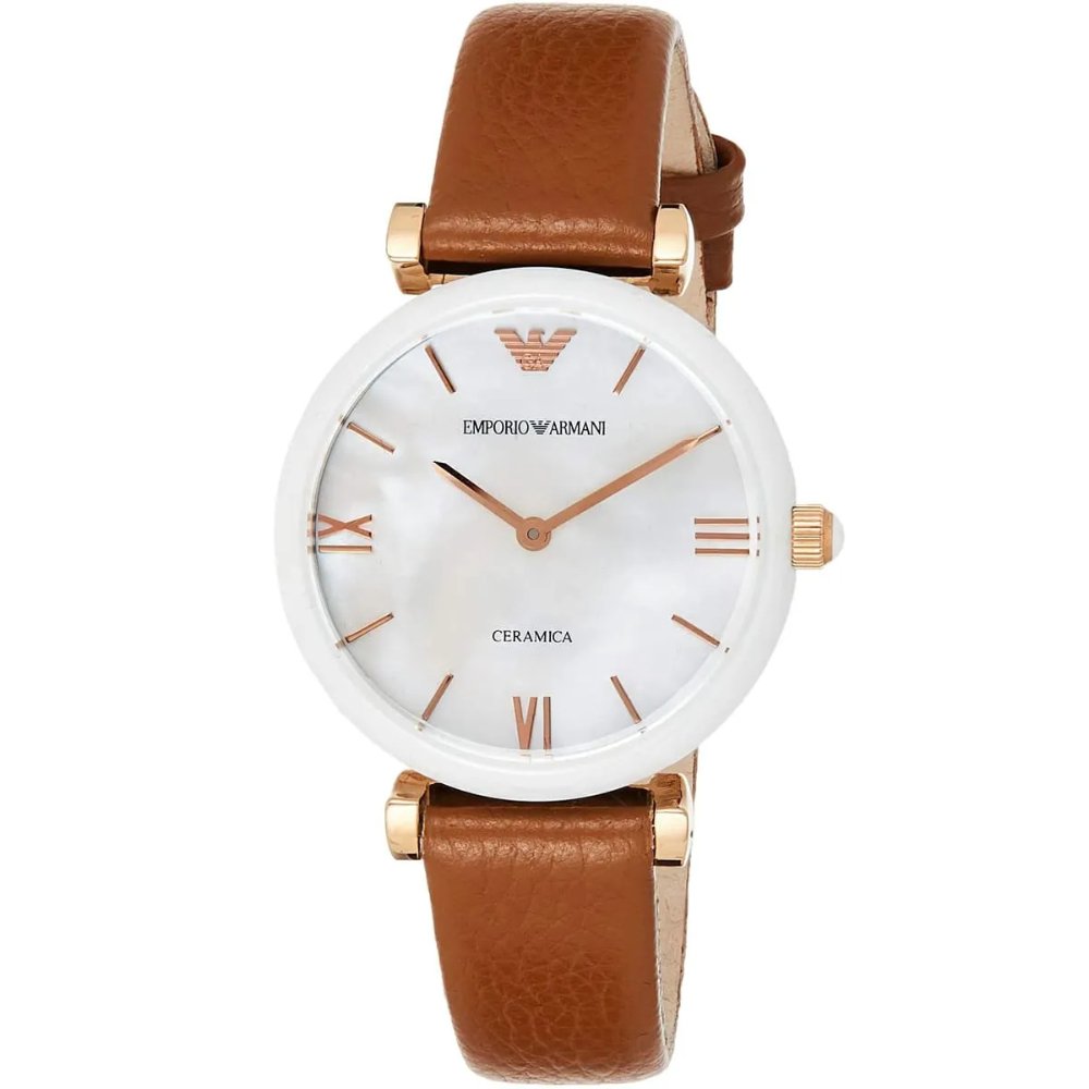Emporio Armani AR11040 Mother of pearl Dial Ladies Watch - WATCH & WATCH