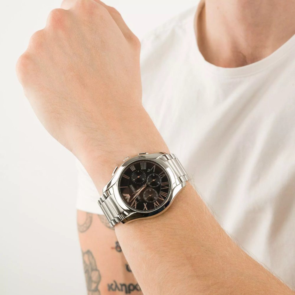 Emporio Armani AR11083 Chronograph Black Dial Men's Watch - WATCH & WATCH