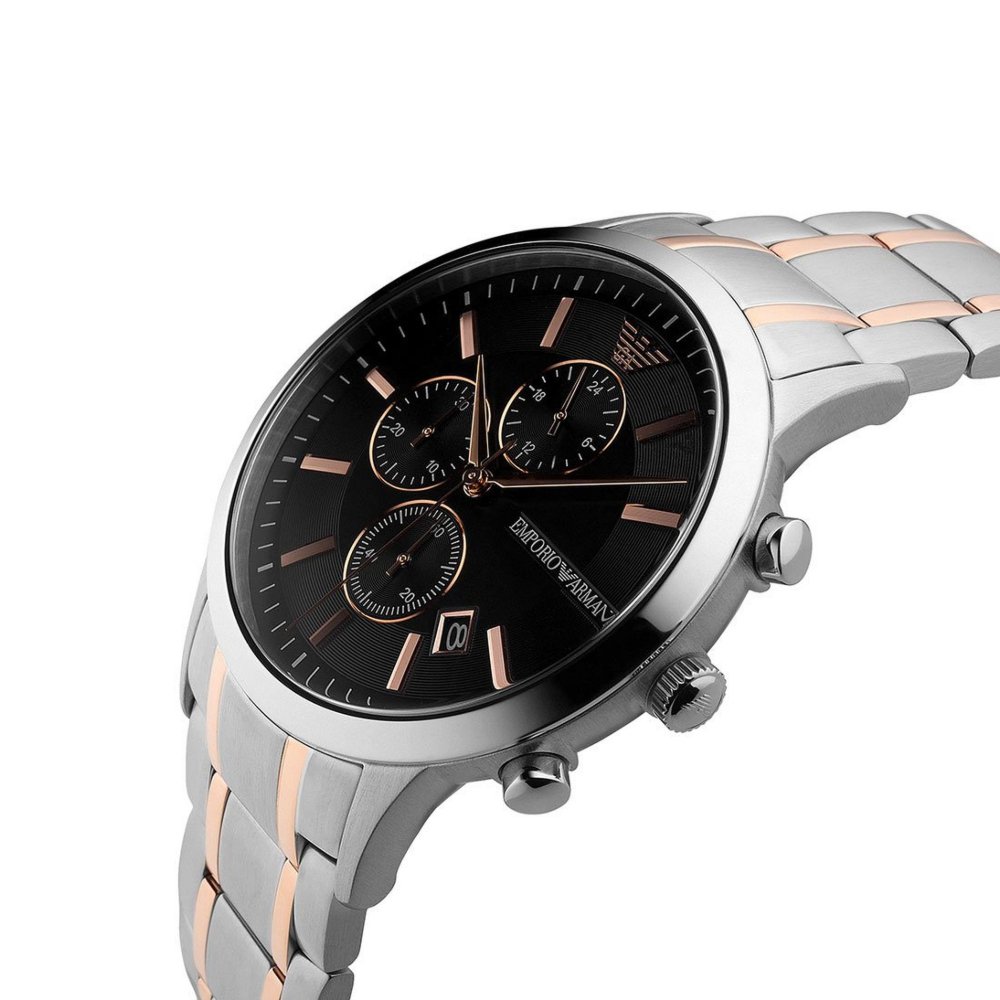 Emporio Armani AR11165 Chronograph Two - Tone Men's Watch - WATCH & WATCH