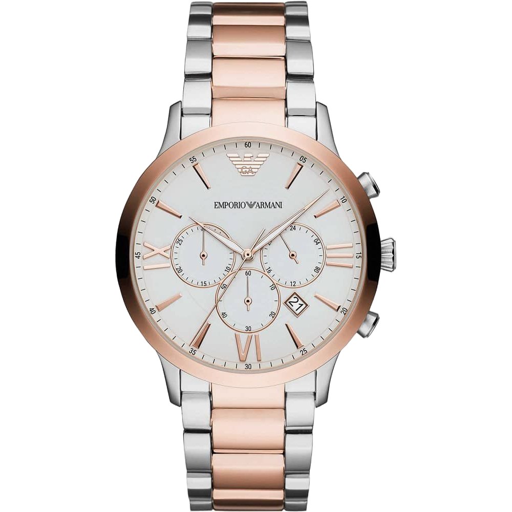Emporio Armani AR11209 Giovanni Chronograph White Dial Men's Watch - WATCH & WATCH