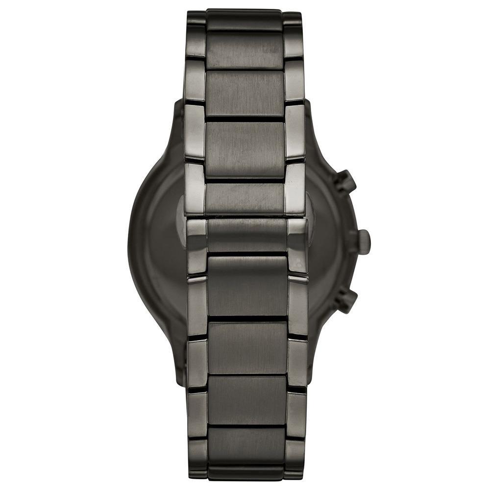 Emporio Armani AR11215 Chronograph Blue Dial Gunmetal Strap Men's Watch - WATCH & WATCH