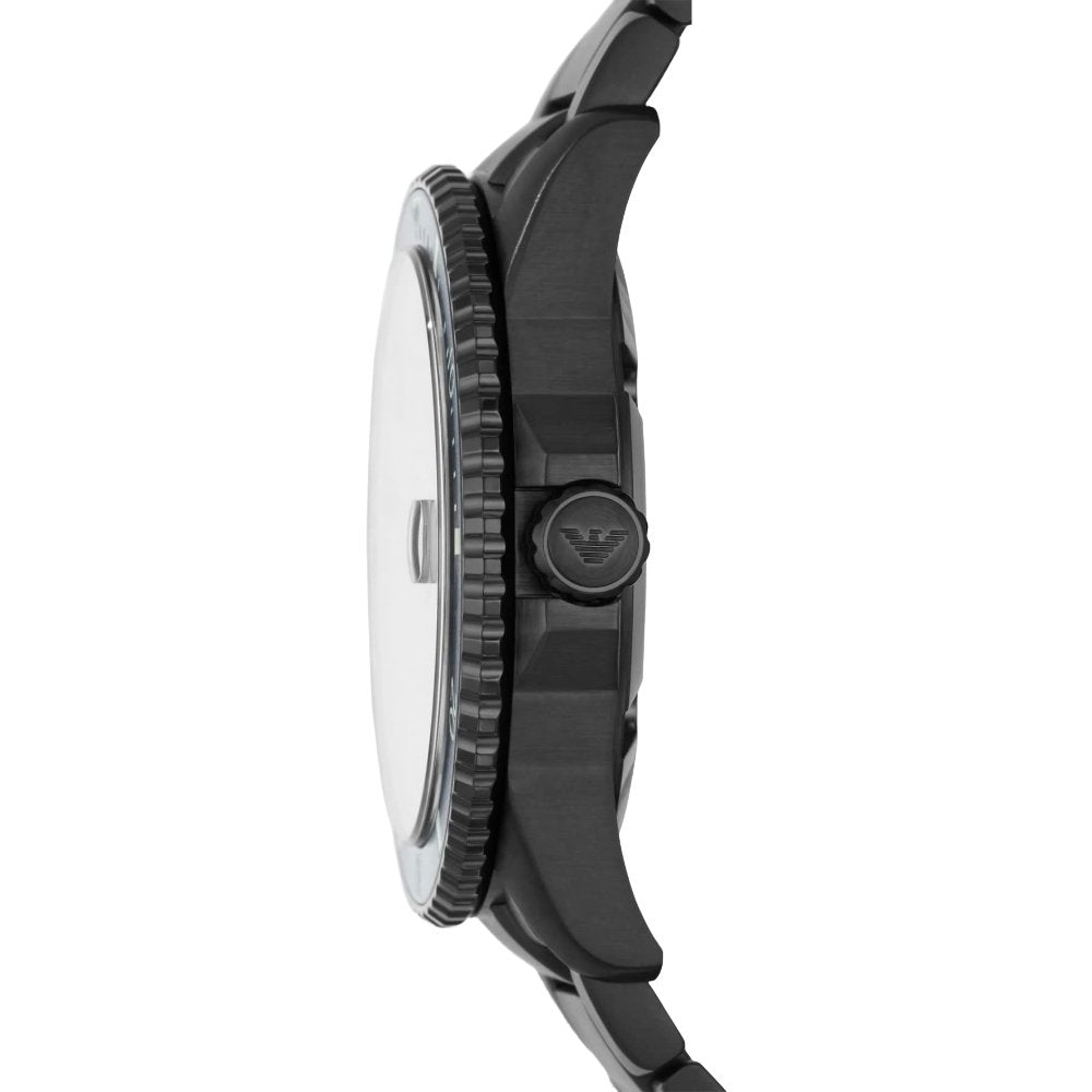 Emporio Armani AR11398 Three - Hand Date Black Men’s Watch - WATCH & WATCH