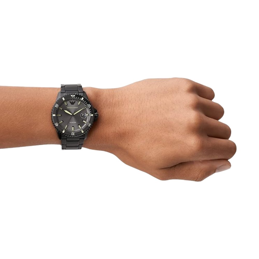 Emporio Armani AR11398 Three - Hand Date Black Men’s Watch - WATCH & WATCH