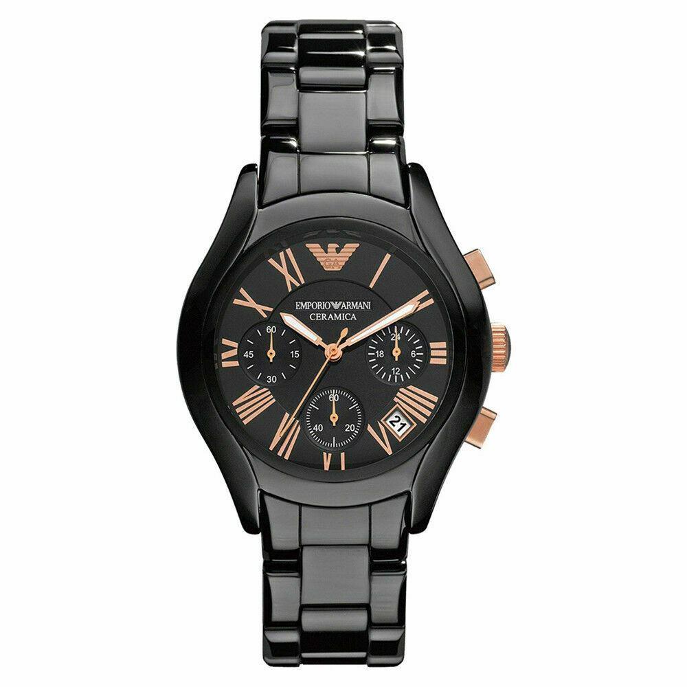 Emporio Armani AR1411 Black Ceramic Women's Watch - WATCH & WATCH