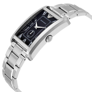 Emporio Armani AR1608 Rectangular Black Dial Men's Watch - WATCH & WATCH
