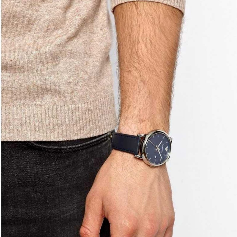 Emporio Armani AR1731 Blue Dial Men's Watch - WATCH & WATCH