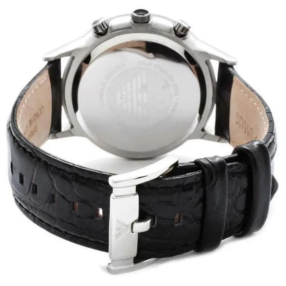 Emporio Armani AR2447 Men's Renato Chronograph Watch Black - WATCH & WATCH