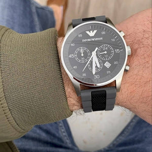 Emporio Armani AR5866 Men's Sportivo Watch Black - WATCH & WATCH