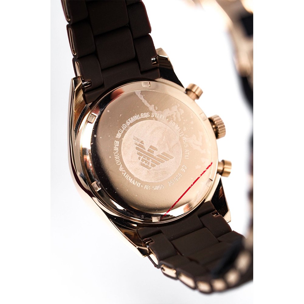 Emporio Armani AR5890 Men's Chronograph Watch Brown - WATCH & WATCH