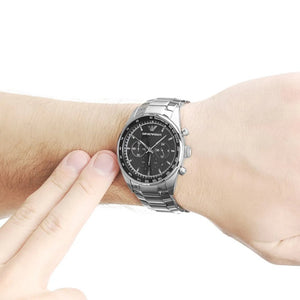 Emporio Armani AR5980 Chronograph Black Dial Men's Watch - WATCH & WATCH