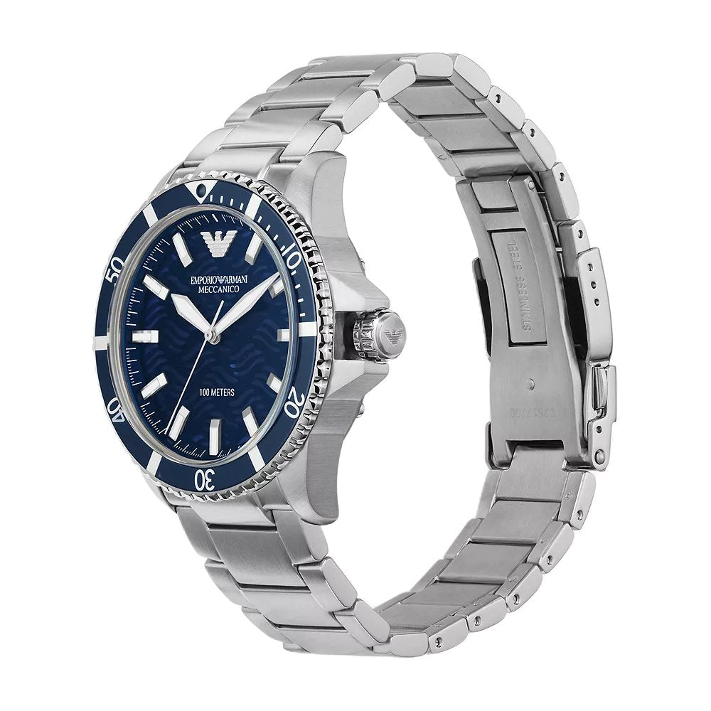 Emporio Armani AR60059 Automatic Blue Dial Men's Watch - WATCH & WATCH