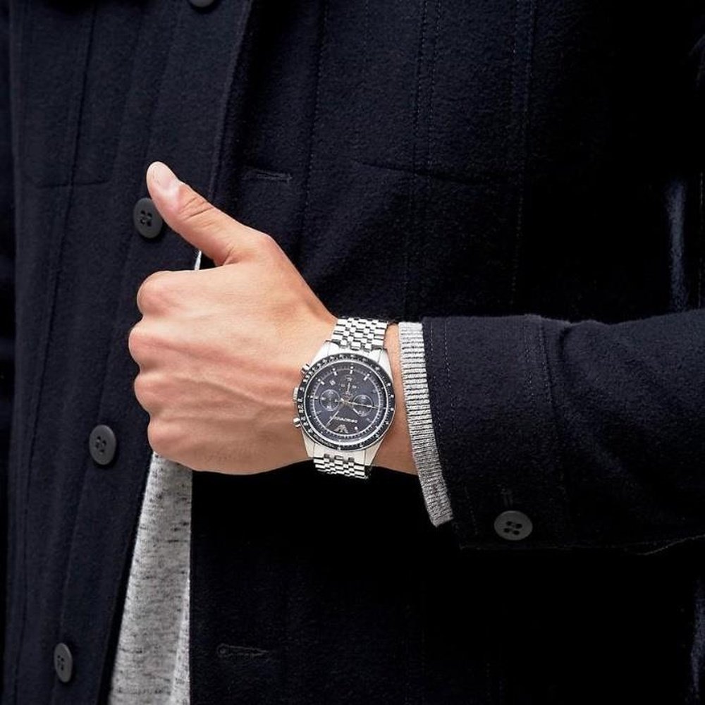 Emporio Armani AR6072 Chronograph Blue Dial Men's Watch - WATCH & WATCH